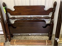 TWIN BED WITH RAILS WITH REPAIRS