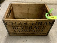 CHAS. GRAY BEVERAGE COMPANY WOODEN CRATE