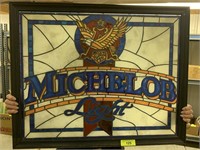 MICHELOB BEER SIGN STAINED GLASS LOOK