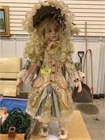 27" PORCELAIN DOLL ON STAND PATRICIA JEAN?