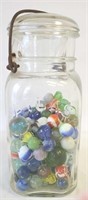 Atlas Good Luck Canning Clear Jar with Marbles