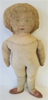 Antique Stuffed Litho Doll