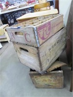 3 wood crates: RC Cola - other (2 AS IS)