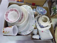 2 boxes dishes