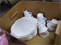 Milk glass snack dishes