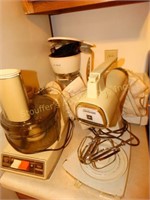 Coffee pot, toaster, mixer, food processor, all