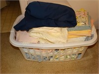 Asst. linens, sheets, bed skirt, etc. in plastic