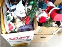Christmas Decor- Santas, wreath, trays, etc.