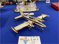 "CESSNA 310" STAINED GLASS AND BRASS HANGING MODEL