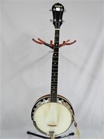 El Degas 5 string banjo, 37 3/4" long.