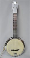 Dixie banjo uke, chrome, 20 3/4"l.
