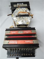 3 accordions, Hohner button-working, Empress