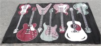 Rock & roll area rug, 84 x 62"