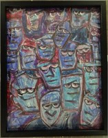 Blue Faces by Will Brayley, signed,