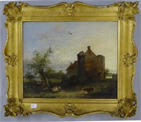 English farm, 19th century, unsigned,