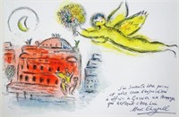 Lithograph by Marc Chagall for Le Plafond de