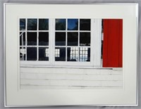 Red Shutter by Tom Ward, signed, watercolour,