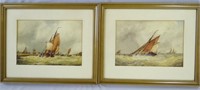 North Sea Barges & Stiff Breezes, pr. watercolours
