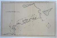 Scaterie Island, lithograph, survey map 1886,