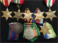 Lot of 8 WWII Canadian medals & campaign stars