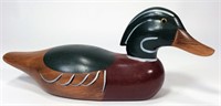 Duck Decoy, hand painted - 13.5"L x 6"H
