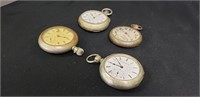 4 Vintage Pocket Watches, as is