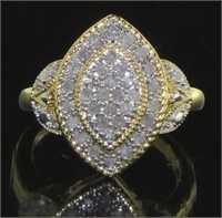 Antique Style 1/4 ct Marquise Diamond Ring