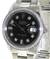 Men's SS Oyster Datejust 36 Diamond Rolex Watch