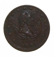 1863 Exchange Fold Copper Civil War Token
