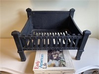 Cast Iron Wood Crib and Magazines