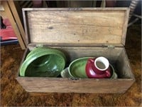 Lot of Pottery and Box