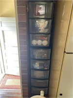 Plastic Storage Bins and Contents