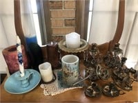 Large lot of Candles and Holders