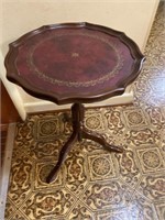 Bombay Company Leather Top Side Table