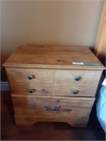 Pair Of Two Drawer Wooden Bedside Tables