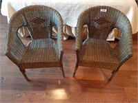 Pair Of Wicker Deck Chairs