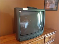 Jvc Crt Tv And Remote, Dresser Not Included