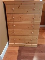 Wooden Five Drawer Dresser