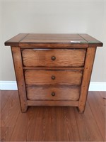 Two Drawer Wooden Side Table