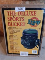 Evan's Sports Bucket With Camo Cover, Unused
