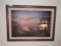 Terry Redlin Framed Sunset Artwork 34x32