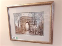 Framed With Glass Front Paris Photo.21 1/4" X 18"