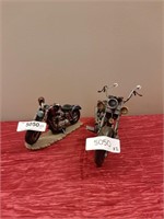 Two Motorcycles Decor Figurines