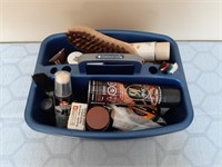 Shoe Shine Kit With Brushes, Cleaners, And Shines