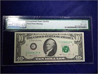 1981 $10 FRN ERROR PMG GEM 65EPQ