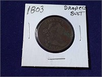 1803 DRAPED BUST CENT "SMALL DATE, LARGE FRACTION"