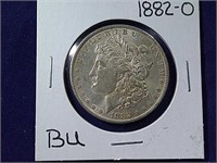 1882-O MORGAN SILVER DOLLAR, (RAW COIN)