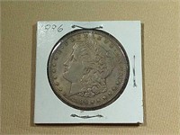 1896 MORGAN SILVER DOLLAR, (RAW COIN)