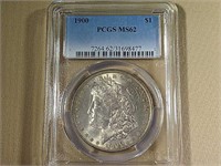 1900 MORGAN SILVER DOLLAR, MS62 (PCGS)