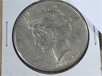 1925 PEACE SILVER DOLLAR, RAW COIN